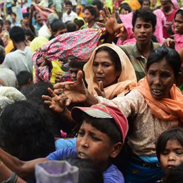 Photo of Rohingya refugees at Kutupalong refugee camp