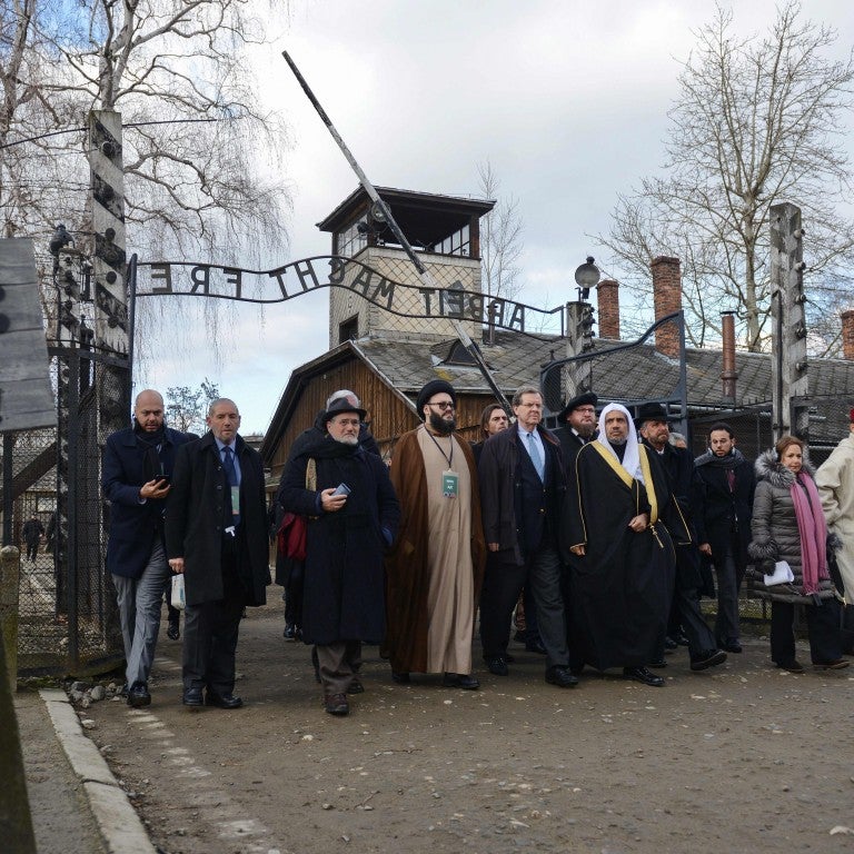 AJC and MWL leaders march together at Auschwitz