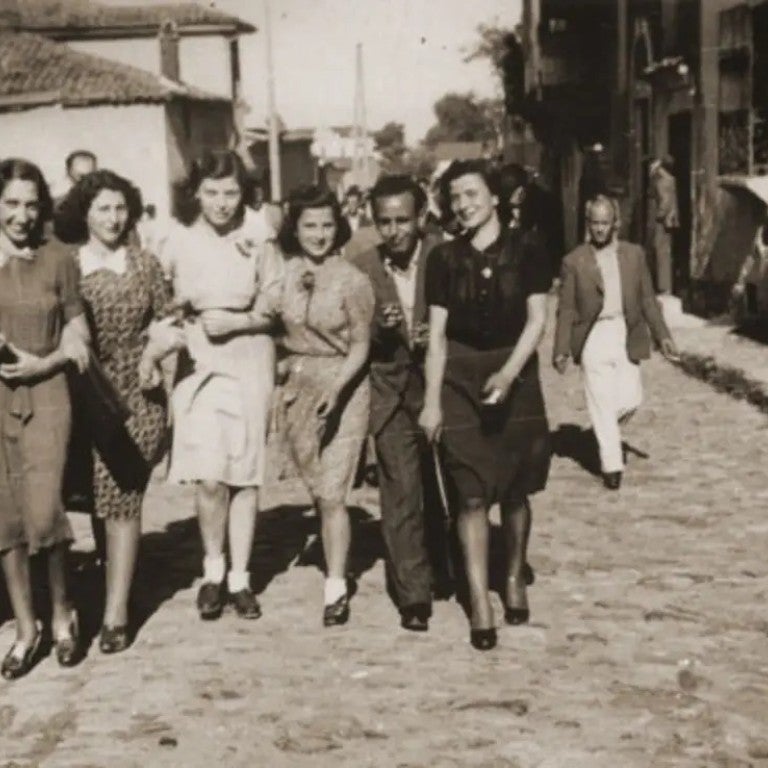 Sarah Aroeste’s cousin Rachel Nachmias and family, circa 1922, in Bitola